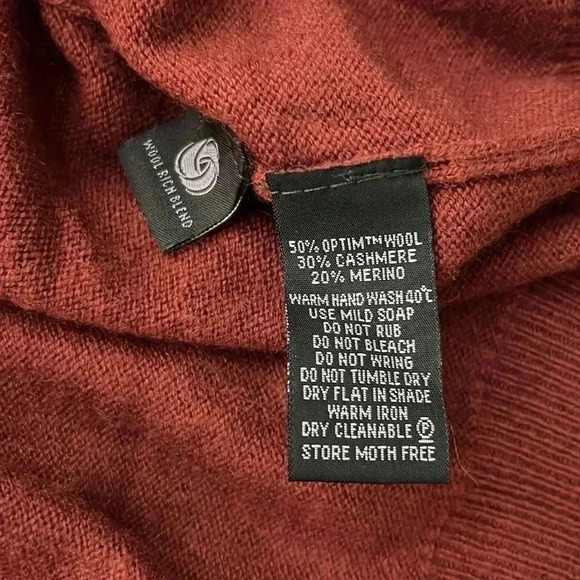 Rodd & Gunn Hilltop Merino Wool & Cashmere Light Rust Crewneck Sweater Size 2 XL - Picture 6 of 6
